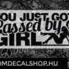 You Jus Got Passed by a girl
