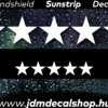 5 STAR - Szélvédő Napellenző Matrica