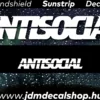 ANTISOCIAL v1 - Szélvédő Napellenző Matrica