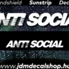ANTISOCIAL v3 - Szélvédő Napellenző Matrica