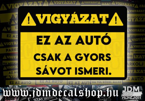 EZ AZ AUTÓ CSAK A GYORS SÁVOT ISMERI