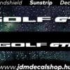 GOLF GTI - Szélvédő Napellenző Matrica