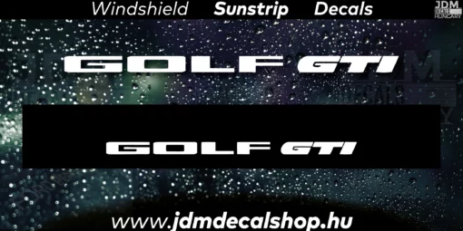 GOLF GTI - Szélvédő Napellenző Matrica