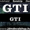 GTI v1 - Szélvédő Napellenző Matrica