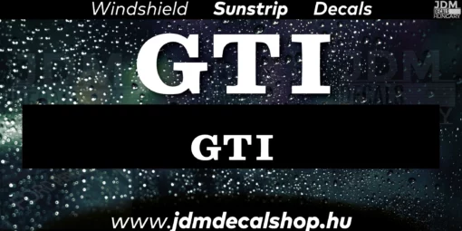 GTI v1 - Szélvédő Napellenző Matrica
