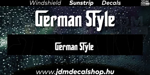 German Style - Szélvédő Napellenző Matrica