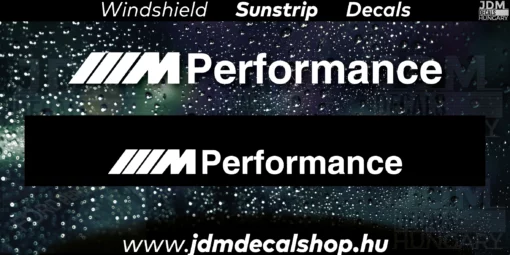 M3 Perfomance - Szélvédő Napellenző Matrica