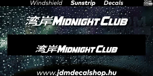 MidnightClub - Szélvédő Napellenző Matrica