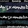 Most Wanted - Szélvédő Napellenző Matrica