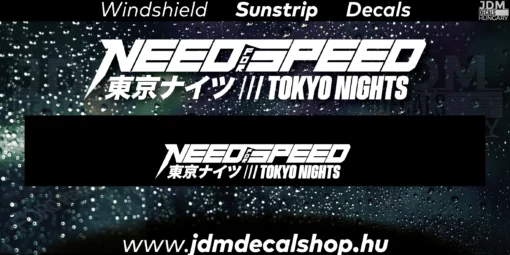 NFS Tokyo Night - Szélvédő Napellenző Matrica