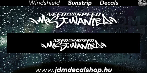 Need For Speed Most Wanted - Szélvédő Napellenző Matrica