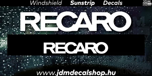 RECARO - Szélvédő Napellenző Matrica