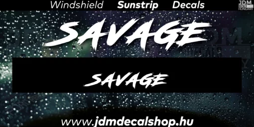 SAVAGE - Szélvédő Napellenző Matrica