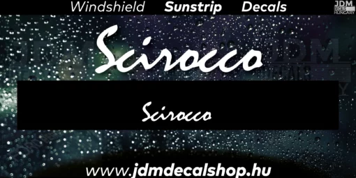 SCIROCCO v2 - Szélvédő Napellenző Matrica