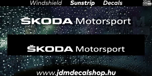 SKODA Motorsport - Szélvédő Napellenző Matrica