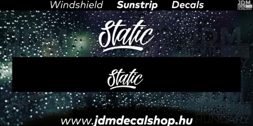 STATIC v3 - Szélvédő Napellenző Matrica