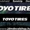 TOYO TIRES - Szélvédő Napellenző Matrica