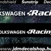 Volkswagen Racing - Szélvédő Napellenző Matrica