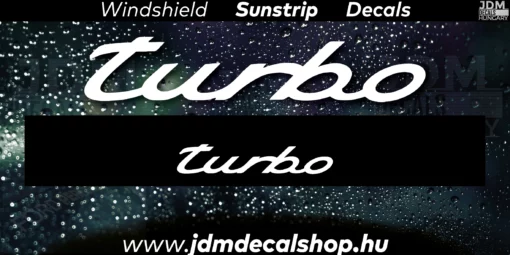 turbo - Szélvédő Napellenző Matrica