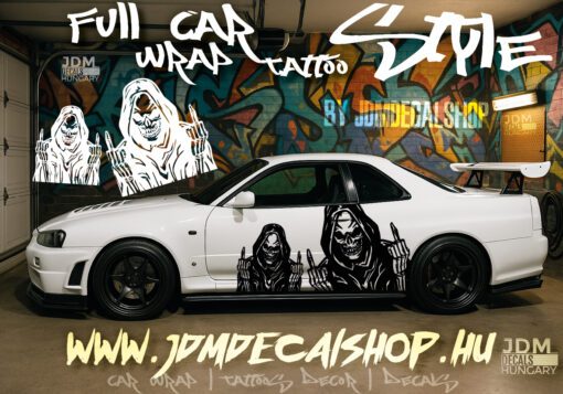 Skull Fingers Fuck #fullwrapdesign