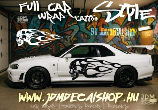 Skull Flame style 4 #fullwrapdesign