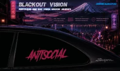 Antisocial – Blackout Vision™ Perforált One Way Vision Ablakdekor