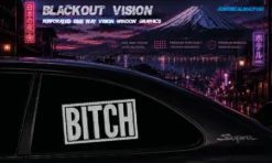 BITCH – Blackout Vision™ Perforált One Way Vision Ablakdekor