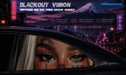 Bad Girl Eyes – Blackout Vision™ Perforált One Way Vision Ablakdekor
