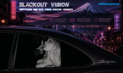 Blonde Lips – Blackout Vision™ Perforált One Way Vision Ablakdekor