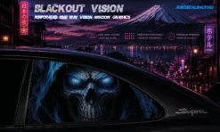 Blue Reaper – Blackout Vision™ Perforált One Way Vision Ablakdekor