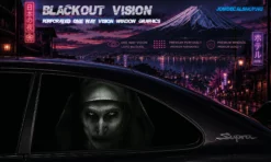 Dark Nun – Blackout Vision™ Perforált One Way Vision Ablakdekor