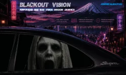 Dark Presence – Blackout Vision™ Perforált One Way Vision Ablakdekor