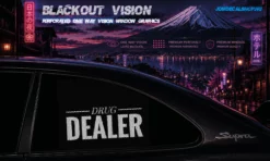 Drug Dealer – Blackout Vision™ Perforált One Way Vision Ablakdekor