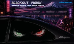 Evil Stare – Blackout Vision™ Perforált One Way Vision Ablakdekor