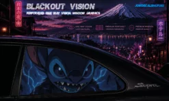 Evil Stitch – Blackout Vision™ Perforált One Way Vision Ablakdekor