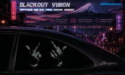 FCK Hand – Blackout Vision™ Perforált One Way Vision Ablakdekor