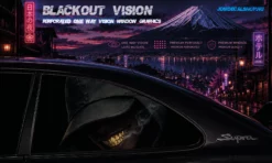 Golden Smile – Blackout Vision™ Perforált One Way Vision Ablakdekor