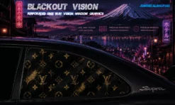 Luxury Gold Louu – Blackout Vision™ Perforált One Way Vision Ablakdekor
