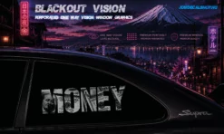 MONEY – Blackout Vision™ Perforált One Way Vision Ablakdekor