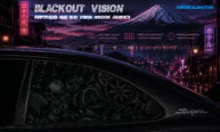 Midnight Garage – Blackout Vision™ Perforált One Way Vision Ablakdekor