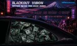 Money Rain – Blackout Vision™ Perforált One Way Vision Ablakdekor
