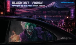 Night Joker – Blackout Vision™ Perforált One Way Vision Ablakdekor