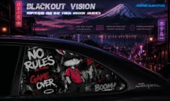 No Rules Rabbit – Blackout Vision™ Perforált One Way Vision Ablakdekor