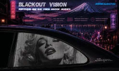 Noir Beauty – Blackout Vision™ Perforált One Way Vision Ablakdekor