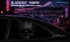 Phantom Skull – Blackout Vision™ Perforált One Way Vision Ablakdekor