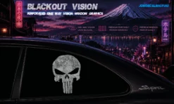 Punisher – Blackout Vision™ Perforált One Way Vision Ablakdekor