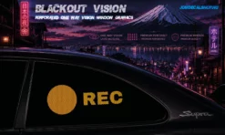 REC PornHub – Blackout Vision™ Perforált One Way Vision Ablakdekor
