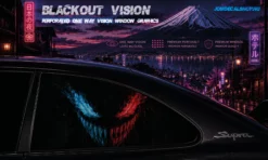 Red vs Blue – Blackout Vision™ Perforált One Way Vision Ablakdekor