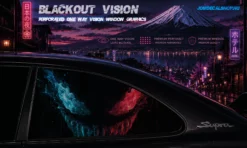 Split Venom – Blackout Vision™ Perforált One Way Vision Ablakdekor