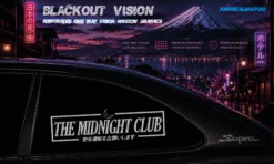THE MIDNIGHT CLUB – Blackout Vision™ Perforált One Way Vision Ablakdekor
